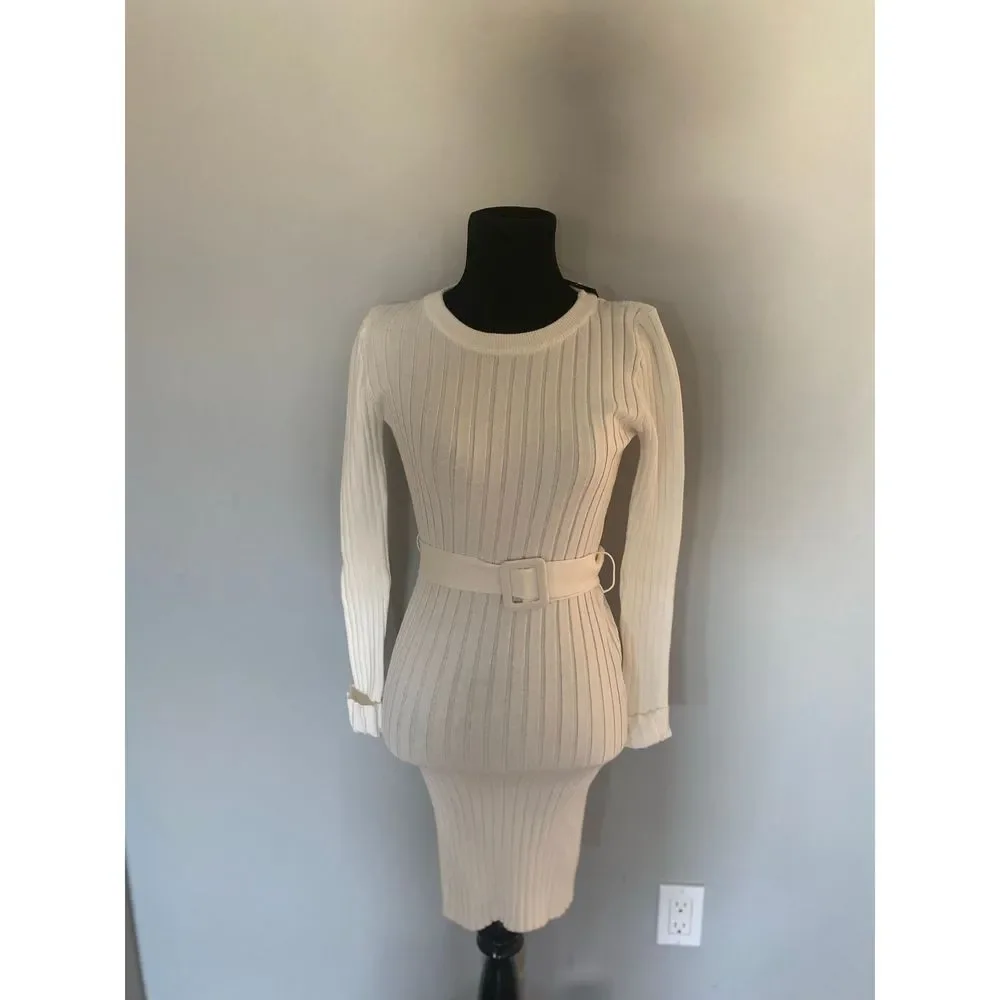 Ribbed body-con dress - Picture 1 of 3